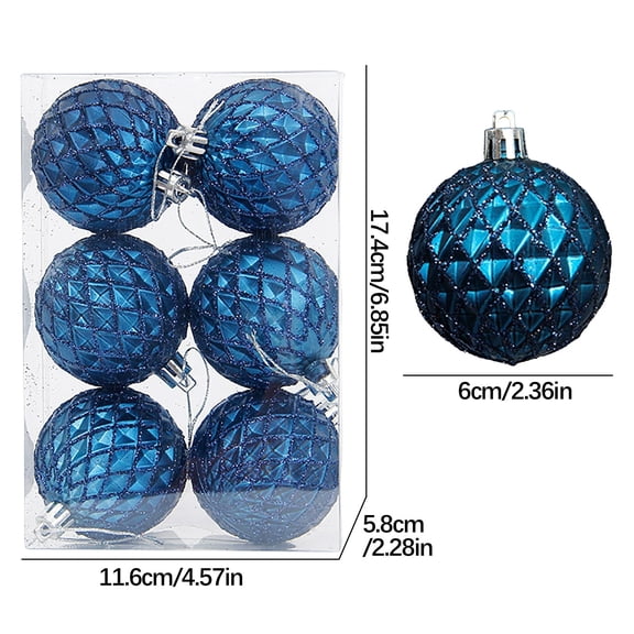 Lattice Pattern Christmas Bauble, Hanging Spherical Decoration, Textured Ball Pendant for Holiday Tree Styling