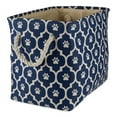thumbnail image 1 of Lattice Paw Rectangle Polyester Pet Bin, Nautical Blue - Medium, 1 of 1