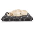 thumbnail image 1 of Lattice Pet Bed, Simple Graphic Composition with Thin Stripes Forming Zig Zag Shapes, Resistant Pad for Dogs and Cats Cushion with Removable Cover, 24" x 39", Charcoal Grey Eggshell, by Ambesonne, 1 of 4