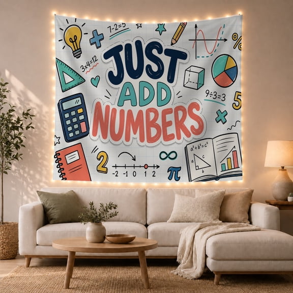 Lattice Pies Just with Add Numbers Variety Doodles, Cozy Farmhouse for Farmhouse Decor Lovers, Aesthetic Wall Decor, Graduation Gift, Tapestry Wall Hanging for Dorm and Living Room
