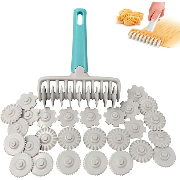 Lattice Roller Cutter, Pasta Cutter Wheel, Dough Noodle Cookie Pie Dessert Pizza Bread Pastry Crust Roller Cutters, Fondant Ribbon Cutters Wheel Rollers Pastry Mould, Gears Embosser Set Pastry Tools