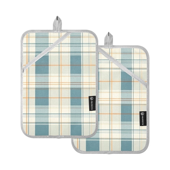 Lattice Seamless Pattern Oven Mitts Pot Holders 2 pcs Heat Resistant for Kitchen Baking Grilling