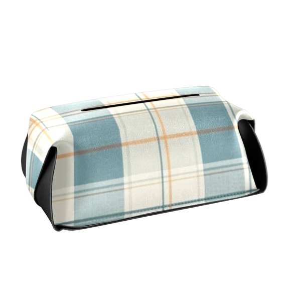 Lattice Seamless Pattern Tissue Box Cover Leather Square Rectangle Tissue Box Holder for Bathroom Living Room Desk Office Decor