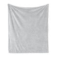 thumbnail image 1 of Lattice Soft Flannel Fleece Blanket, Diagonal Interlacing Stripes Design on a Grey Background Realistic Tile Print, Cozy Plush for Indoor and Outdoor Use, 70" x 90", Grey and White, by Ambesonne, 1 of 5