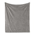 thumbnail image 1 of Lattice Soft Flannel Fleece Throw Blanket, Interlacing Lines Maze Celtic Style Tangled Graphic Mesh Design, Cozy Plush for Indoor and Outdoor Use, 50" x 70", Charcoal Grey Eggshell, by Ambesonne, 1 of 6