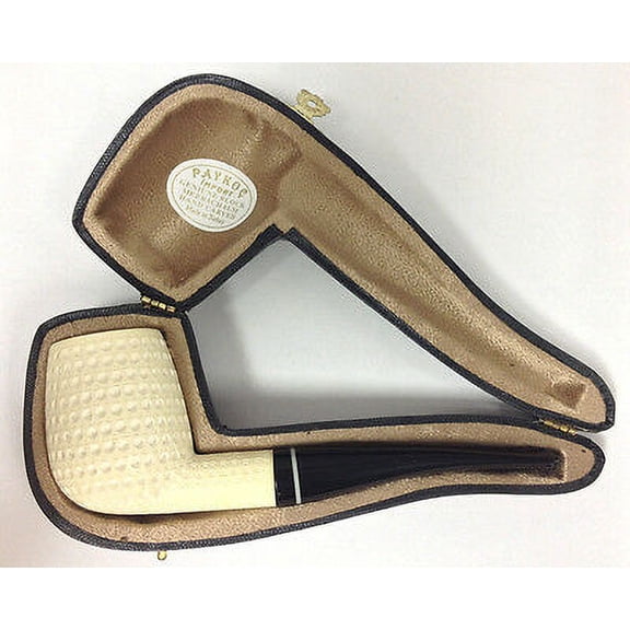 Lattice Straight White Turkish Meerschaum Tobacco Smoking Pipe - 5301K