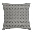 thumbnail image 1 of Lattice Throw Pillow Cushion Cover, Twisted Lines Inside Hexagon Shapes in Repetition Modern Grid Ornament, Decorative Square Accent Pillow Case, 20" X 20", Charcoal Grey and Ivory, by Ambesonne, 1 of 2