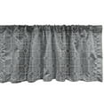 thumbnail image 1 of Ambesonne Lattice Valance Pack of 2, Mosaic Grey Oriental Grid, 54"X18", Grey and White, 1 of 1