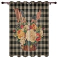 thumbnail image 1 of Lattice Wood Grain Retro Window Curtains Home Decor Living Room Curtains Bedroom Curtains Kitchen Door Drapes, 1 of 6