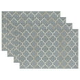 thumbnail image 1 of Lattice with Grey and Gold Placemats Set of 4 Dining Table Mat Linen Rectangular 12"x18" Washable for Dining Kitchen Party, 1 of 8