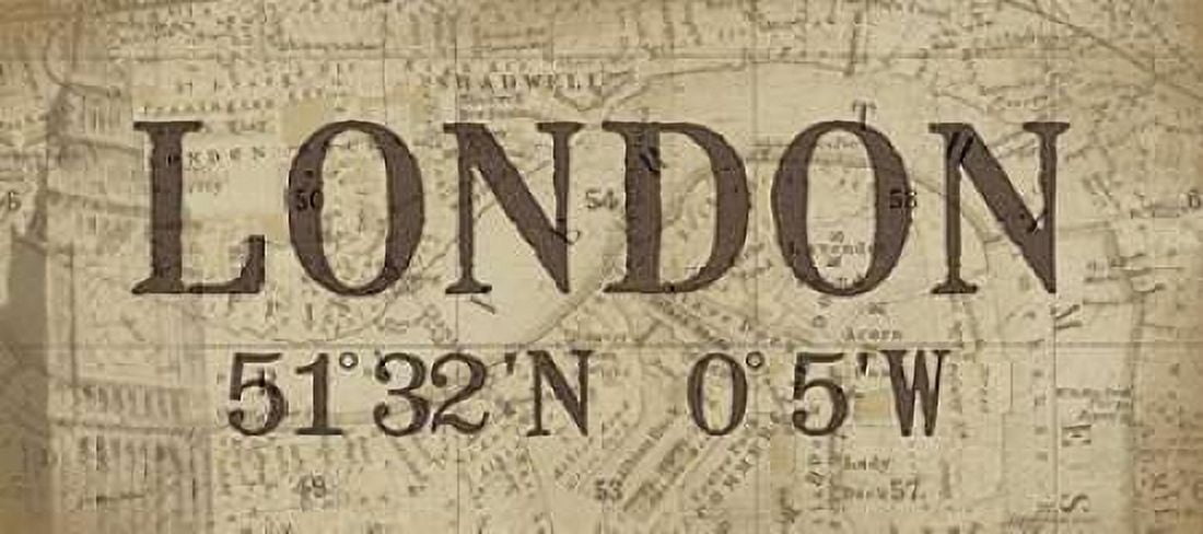 Lattitude and Longitude Canvas Art - Jo Moulton (24 x 48)