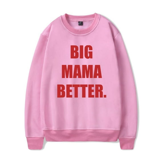 Latto Big Mama Crewneck Sweatshirt Women Men Long Sleeve Pullovers