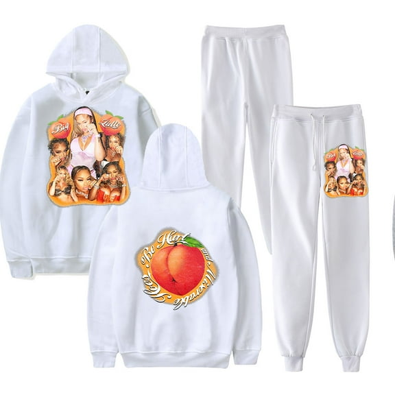 Latto Cry Merch Hoodie and SWEATPANTS set pop print Unisex Casual Street Clothing