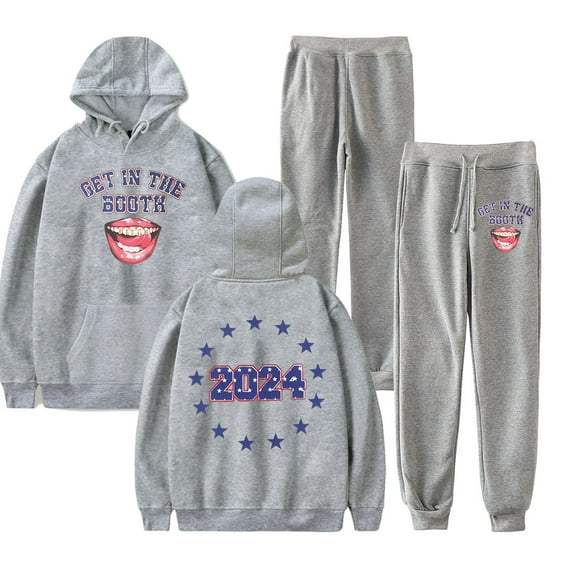 Latto Get in the Booth Merch Hoodie and SWEATPANTS set pop print Unisex Casual Street Clothing