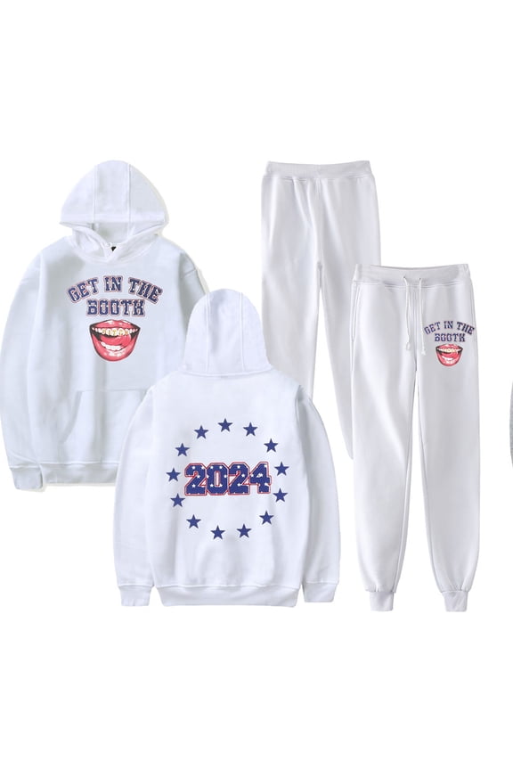 Latto Get in the Booth Merch Hoodie and SWEATPANTS set pop print Unisex Casual Street Clothing