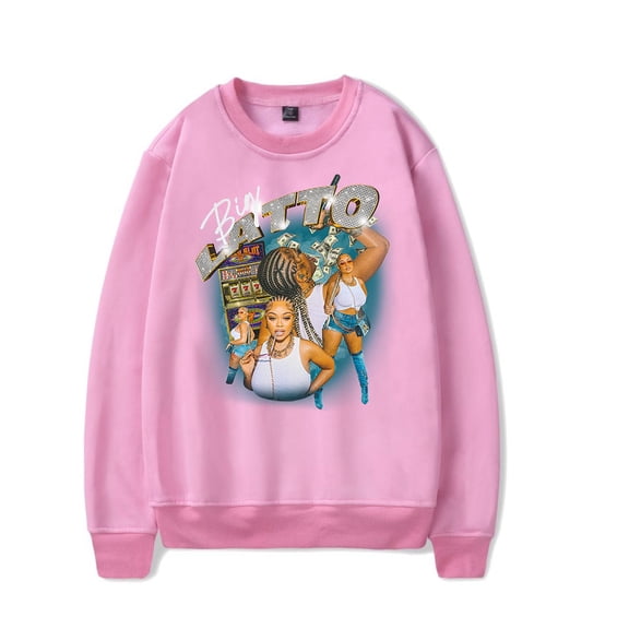 Latto Merch Latto Print Crewneck Sweatshirt Album Unisex Fashion Long Sleeve Top