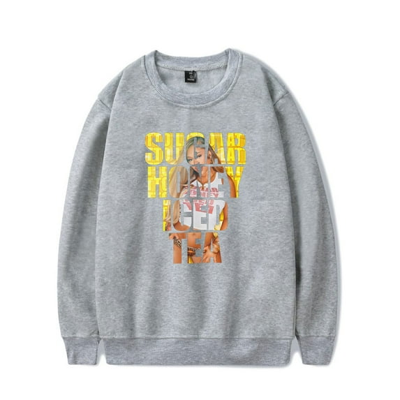 Latto Merch Sugar Honey Iced Tea Crewneck Sweatshirt Unisex Fashion Long Sleeve Top