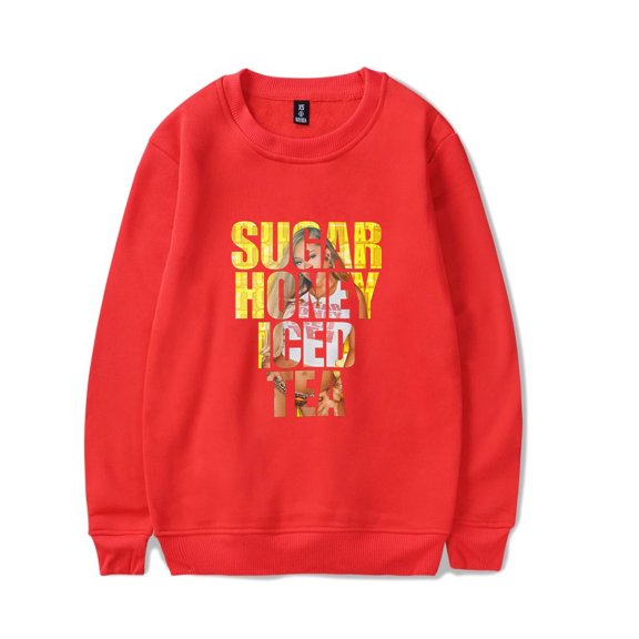 Latto Merch Sugar Honey Iced Tea Crewneck Sweatshirt Unisex Fashion Long Sleeve Top
