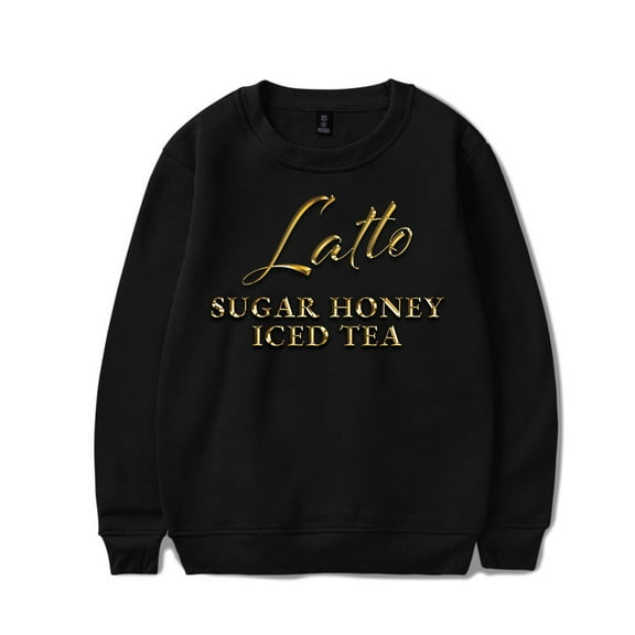 Latto Merch Sugar Honey Iced Tea Logo Crewneck Sweatshirt Unisex Fashion Long Sleeve Top