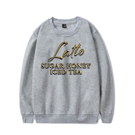 Latto Merch Sugar Honey Iced Tea Logo Crewneck Sweatshirt Unisex Fashion Long Sleeve Top
