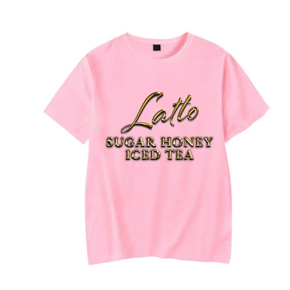 Latto Merch Sugar Honey Iced Tea Logo T-shirt Women Men Casual Fashion Short Sleeve Tee
