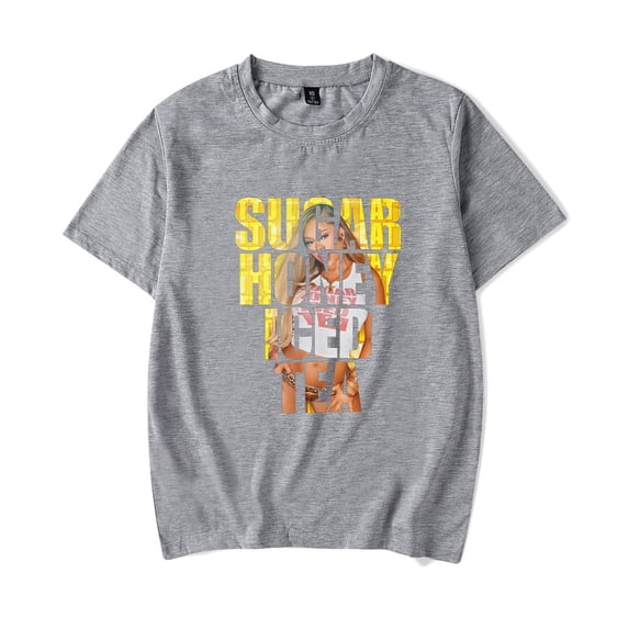 Latto Merch Sugar Honey Iced Tea T-shirt Women Men Casual Fashion Short Sleeve Tee