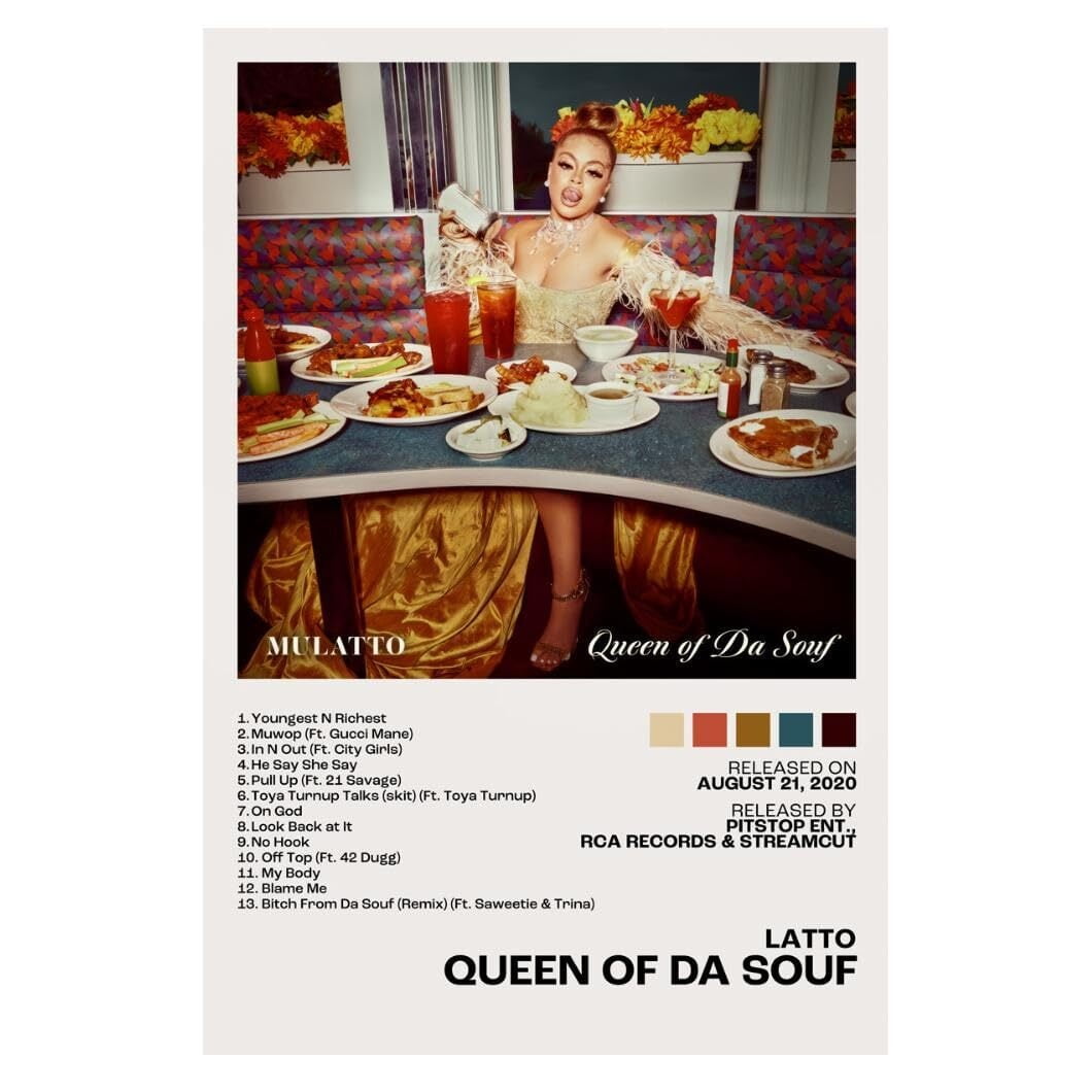 Latto Queen of Da Souf Album Cover Music Poster Rap Music Home Decor ...
