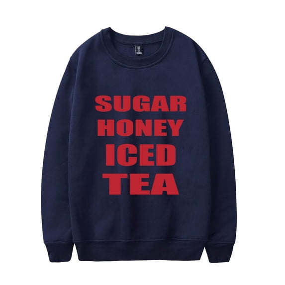 Latto Sugar Honey Iced Tea Logo Crewneck Sweatshirt Unisex Fashion Long Sleeve Top