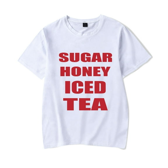 Latto Sugar Honey Iced Tea Logo T-shirt Women Men Casual Fashion Short Sleeve Tee