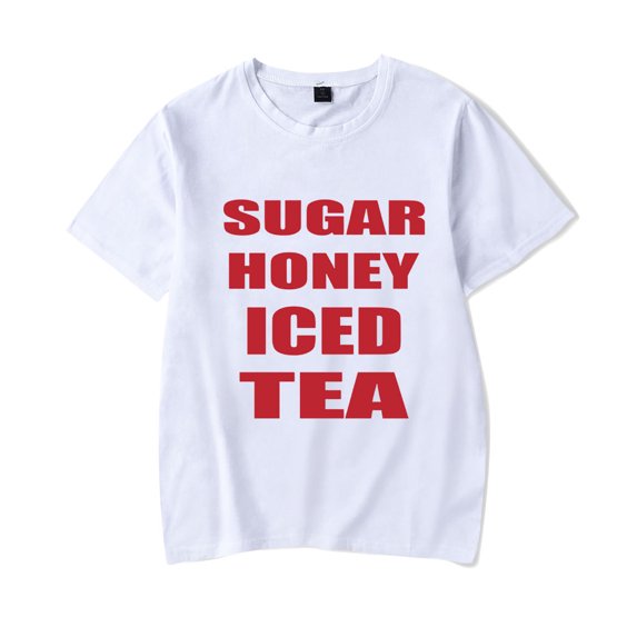 Latto Sugar Honey Iced Tea Logo T-shirt Women Men Casual Fashion Short Sleeve Tee