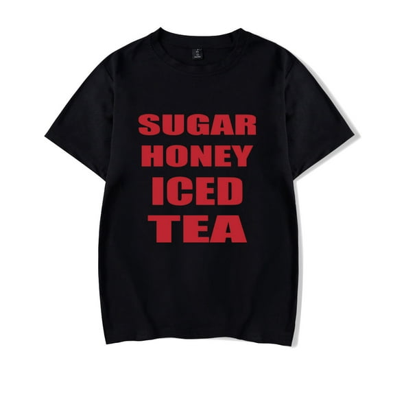 Latto Sugar Honey Iced Tea Logo T-shirt Women Men Casual Fashion Short Sleeve Tee