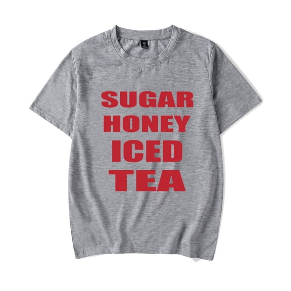 Latto Sugar Honey Iced Tea Logo T-shirt Women Men Casual Fashion Short Sleeve Tee