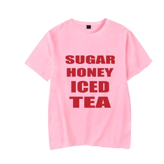 Latto Sugar Honey Iced Tea Logo T-shirt Women Men Casual Fashion Short Sleeve Tee