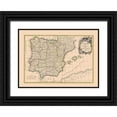 thumbnail image 1 of Lattre 18x14 Black Ornate Wood Framed with Double Matting Museum Art Print Titled - Spain Portugal - Lattre 1760, 1 of 4