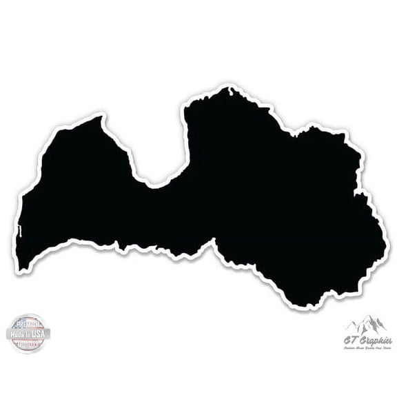 Latvia - 3" Vinyl Sticker - For Car Laptop I-Pad Phone Helmet Hard Hat - Waterproof Decal