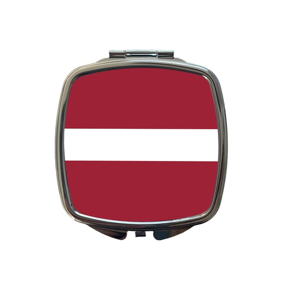 Latvia Country Flag Travel Makeup Handbag Purse Small Pocket Compact Mirror