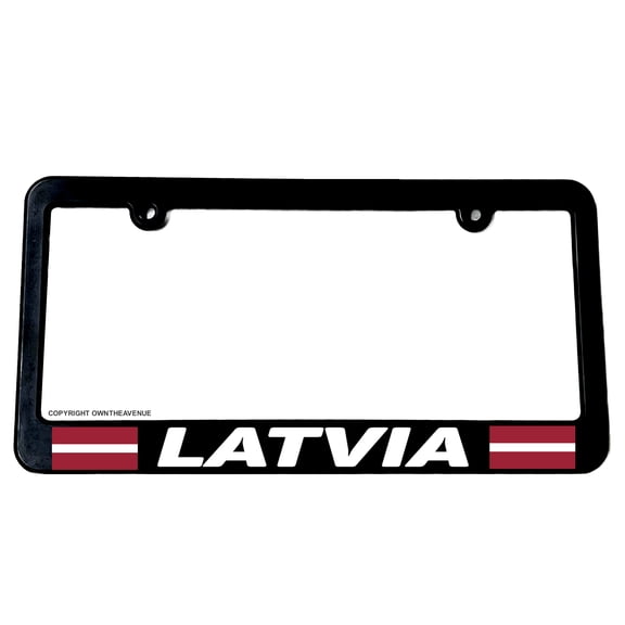 Latvia Country World Flag Pride Car Truck Auto License Plate Frame