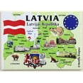thumbnail image 1 of Latvia EU Series Souvenir Fridge Magnet 2.5" X 3.5", 1 of 1