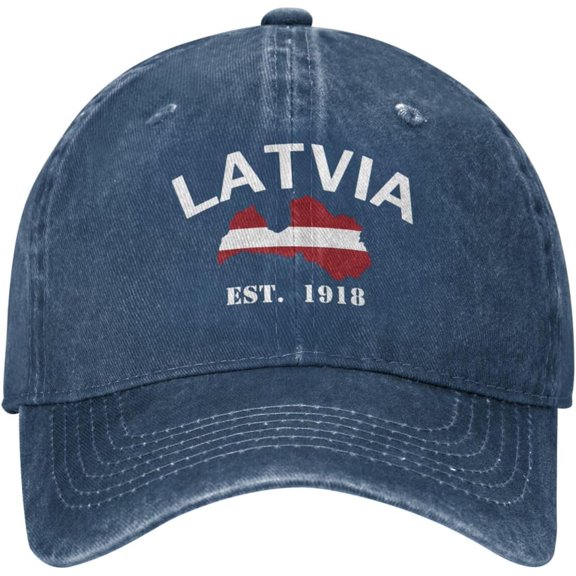 Latvia Est 1918 I Love Latvia Hat for Men Women Trucker Hats Baseball Cap