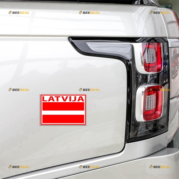 Latvia Flag Latvian Army Car Magnet Magnetic Sticker Decal - 4 Pack Reflective 3" 4" 5" 6" - for Truck Door Fridge Reusable Waterproof
