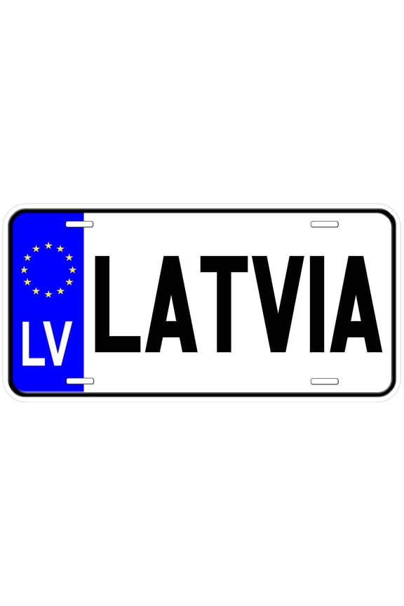 Latvia LV Novelty Car License Plate