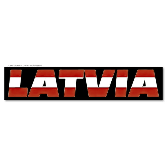 Latvia World Flag Country Car Truck Vinyl Sticker Decal 6" Inches Long Side