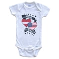 thumbnail image 1 of Latvian American Heart Flags Latvia America Baby Bodysuit, 0-3 months white, 1 of 4