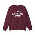 thumbnail image 1 of Latvian Latvia Wife Girlfriend Husband Sweatshirt Gifts Crew Neck Shirt, 1 of 3