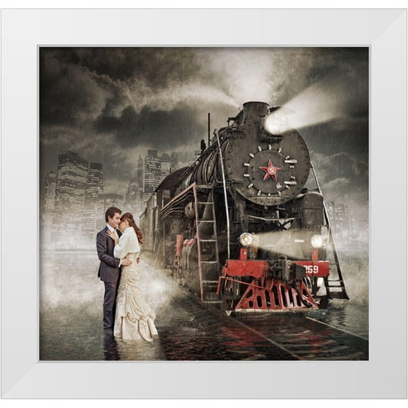 Laudin, Dmitry 16x15 White Modern Wood Framed Museum Art Print Titled - Rain