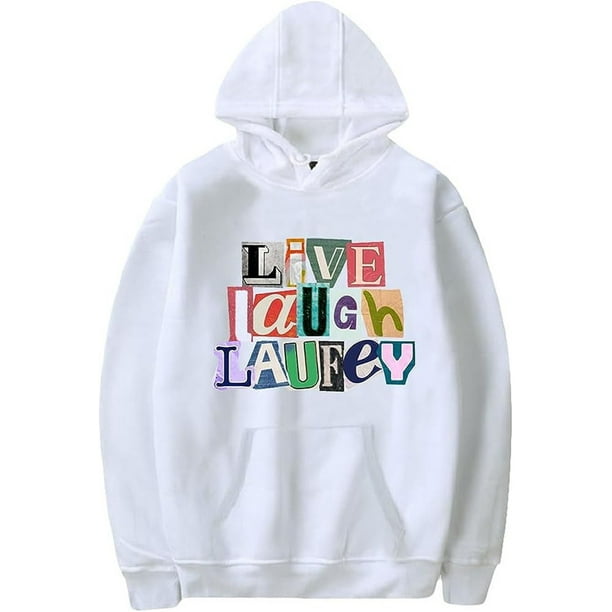 Laufey Live Laugh Laufey Men's hooded sweater with printed drawstring ...