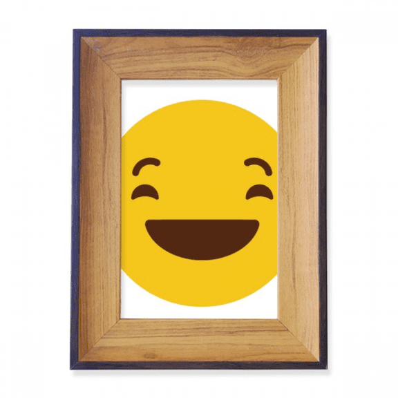 Laugh Awkward Yellow Cute Online Chat Happy Photo Frame Exhibition Display Art Desktop Painting