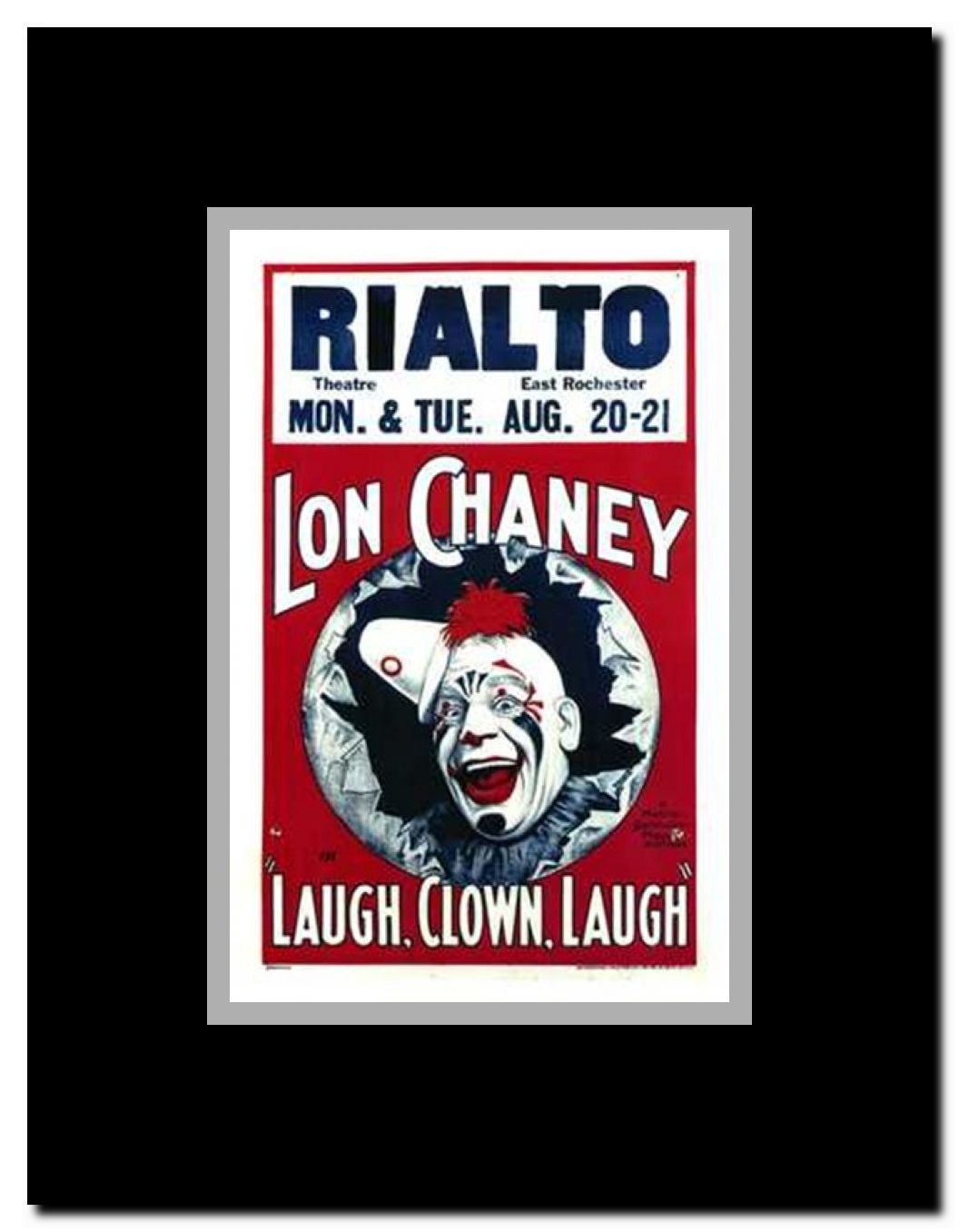 Laugh Clown Laugh Framed Movie Poster