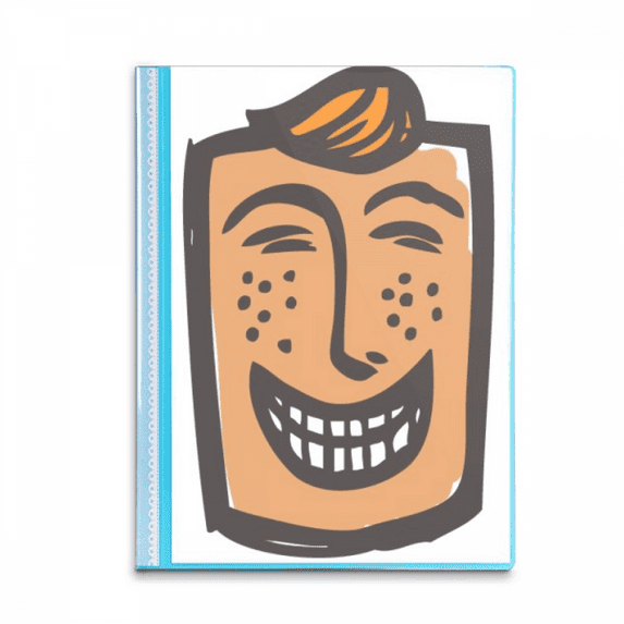 Laugh Face Sketch Smail Book Sheet Protectors Portfolio Binder Folder
