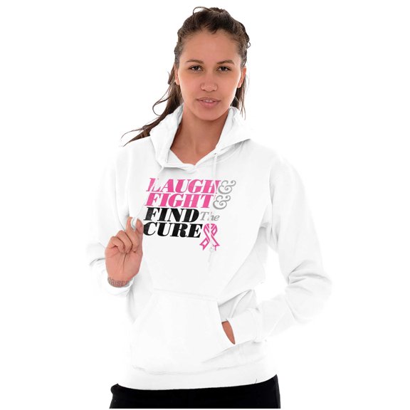 Laugh Fight Find Cure BCA Awareness Hoodie Sweatshirt Women Brisco Brands S